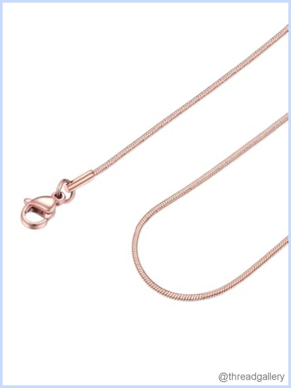 Snake Chain Necklace 14K Gold Plated Womens Chains Layering DIY Pendant